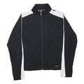 CALVIN KLEIN Mens Black & White Zip Jacket M Polyester Blend Plain Lightweight