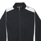 CALVIN KLEIN Mens Black & White Zip Jacket M Polyester Blend Plain Lightweight