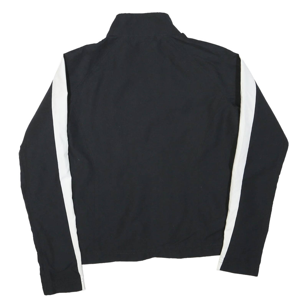 CALVIN KLEIN Mens Black & White Zip Jacket M Polyester Blend Plain Lightweight