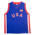 Mens Jersey Blue Sleeveless USA V-Neck XL