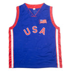 Mens Jersey Blue Sleeveless USA V-Neck XL