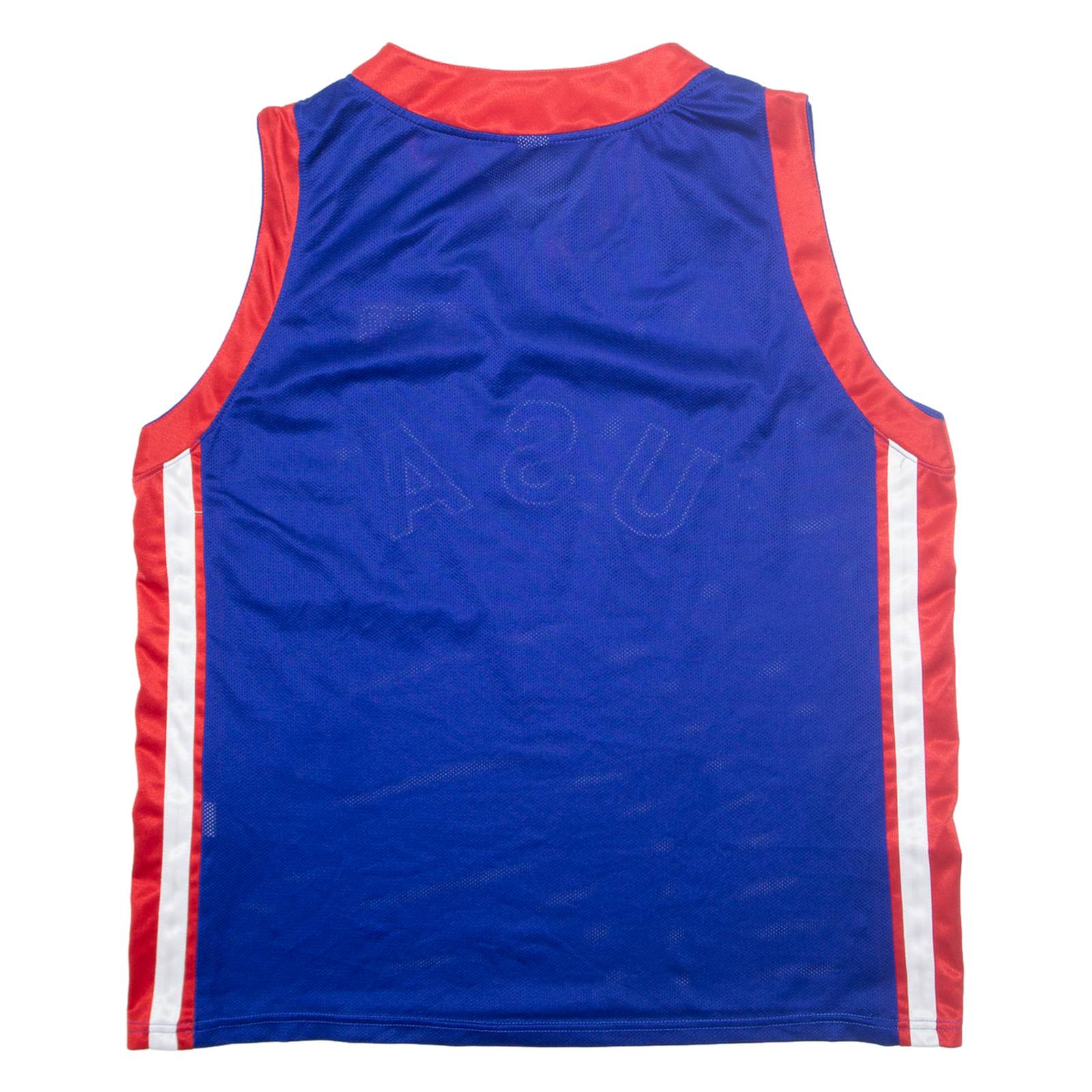 Mens Jersey Blue Sleeveless USA V-Neck XL