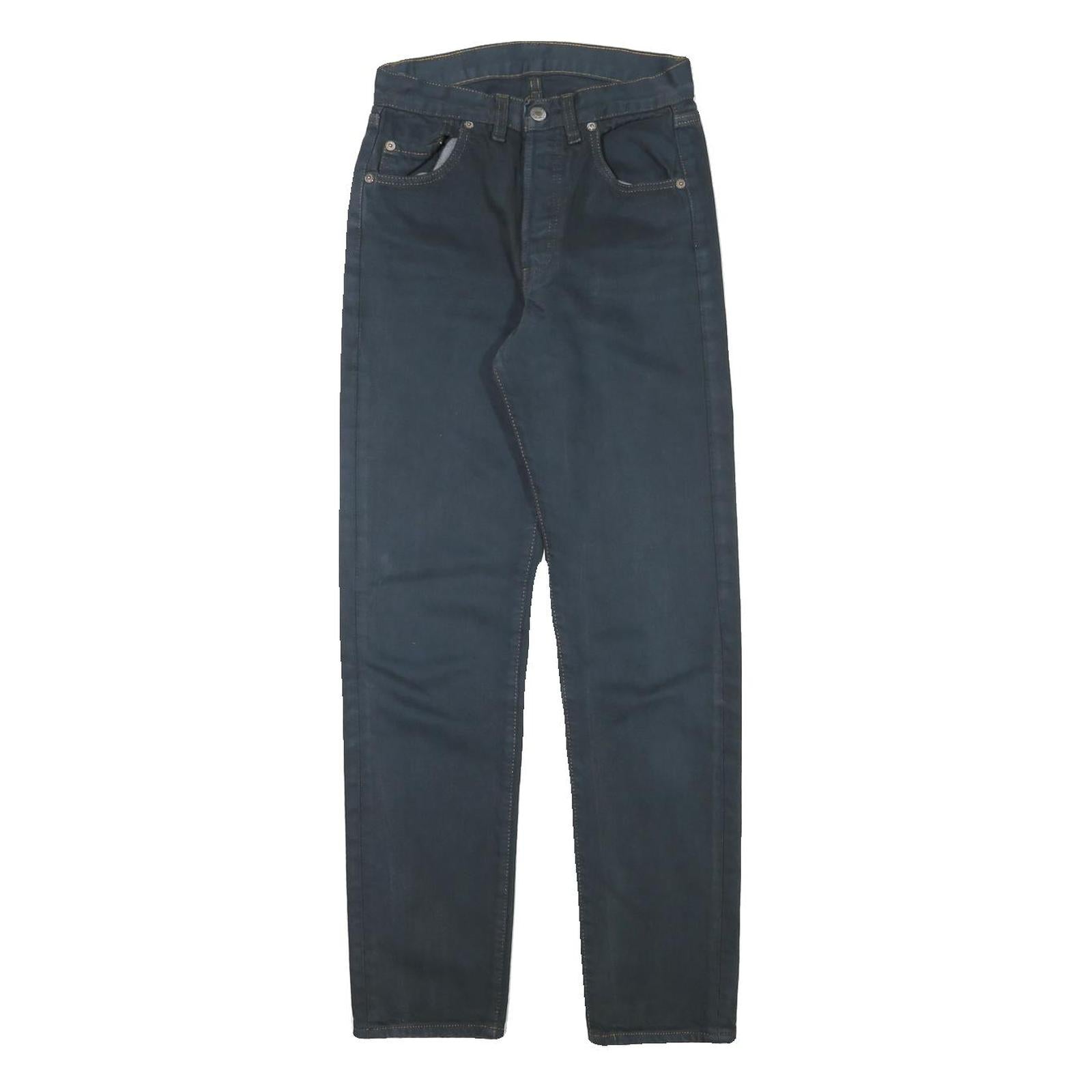 LEVI'S Womens Jeans Blue Regular Straight Denim W24 L29 Classic Cotton Blend Zip