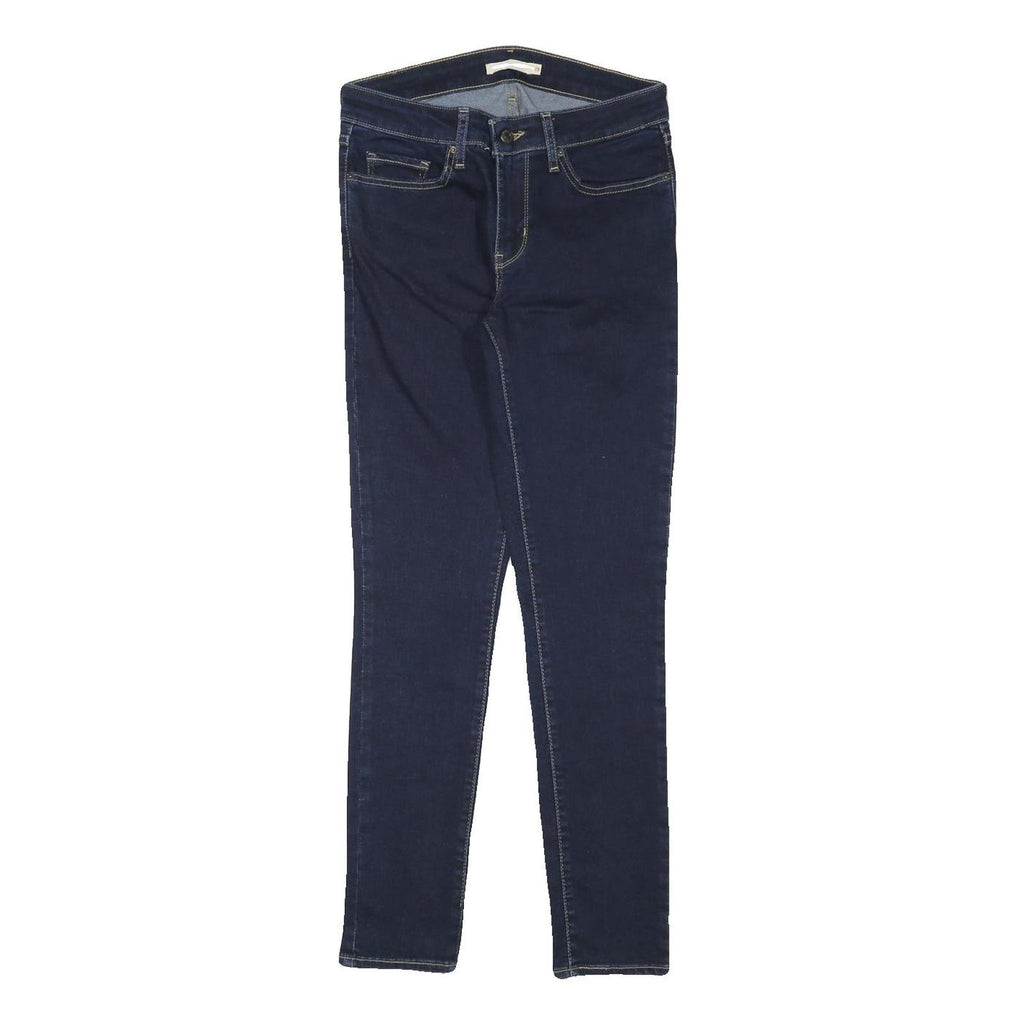 LEVI'S Womens Slim Blue Denim Medium Zip W28 L29 Skinny Stretch Cotton Blend
