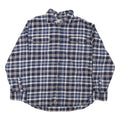 JACHS Mens Blue & White Check Shirt XL Cotton Blend Button Front Casual