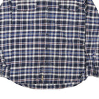 JACHS Mens Blue & White Check Shirt XL Cotton Blend Button Front Casual