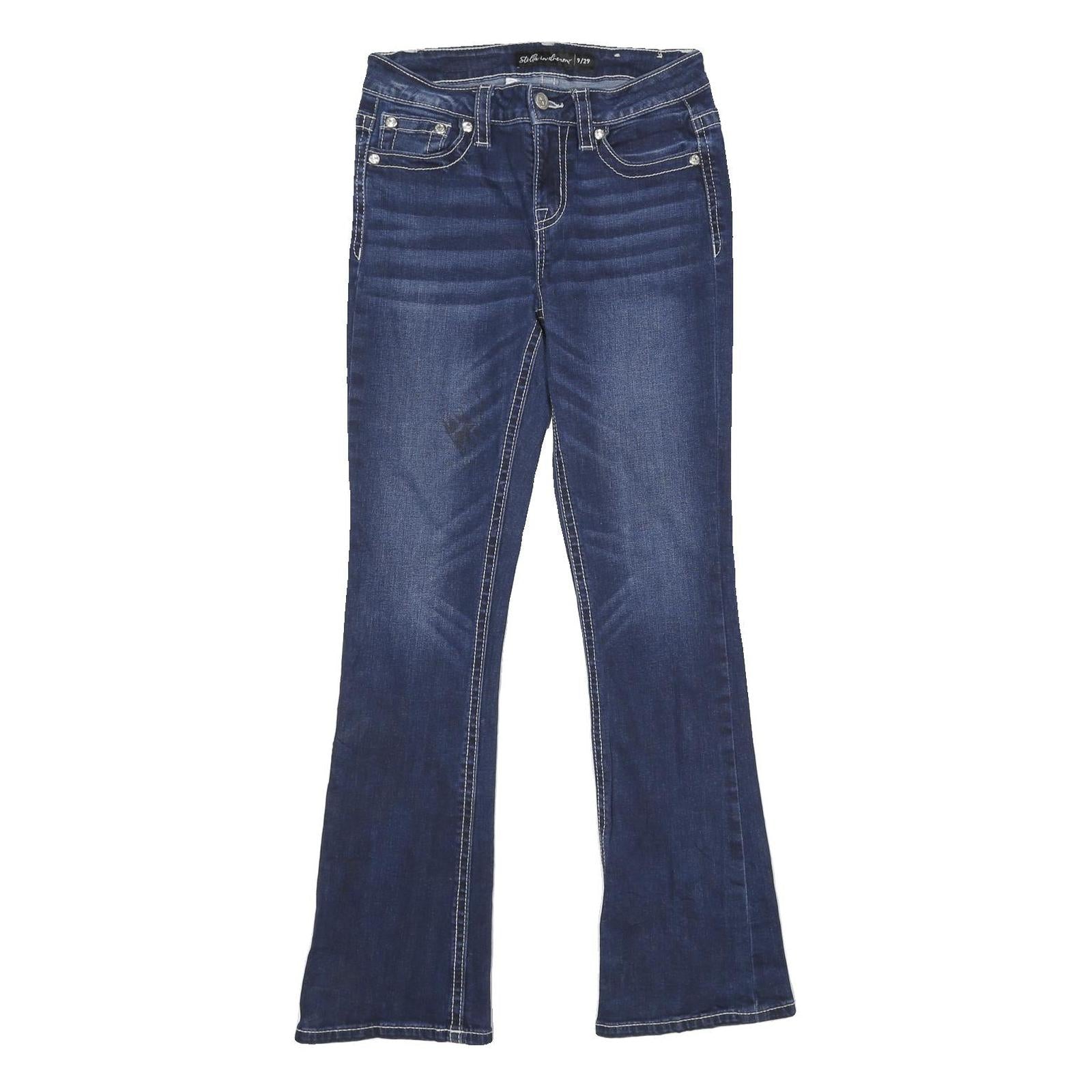 STELLA IN DREAMS Womens Regular Fit Bootcut Denim Dark W29 L31 Stretch Blue