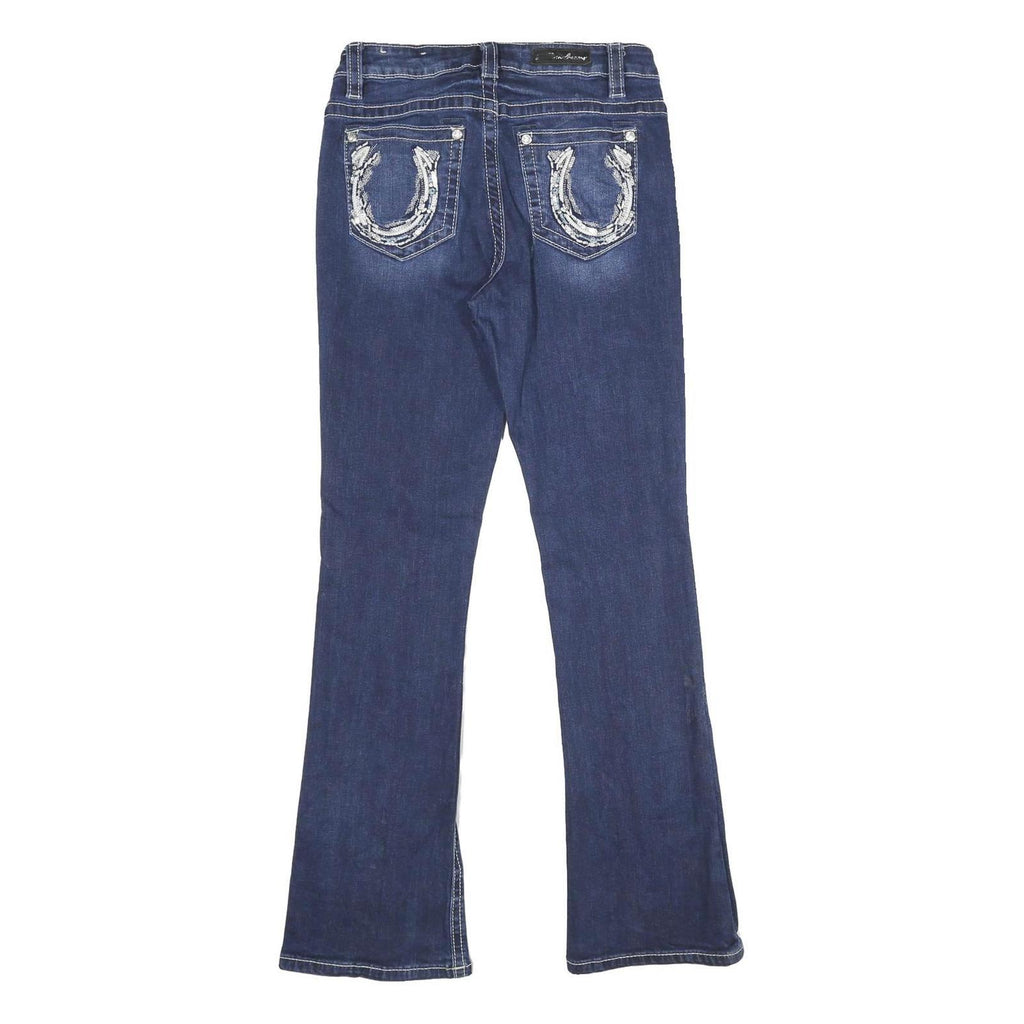 STELLA IN DREAMS Womens Regular Fit Bootcut Denim Dark W29 L31 Stretch Blue