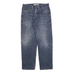 LEE Mens Blue Relaxed Straight Denim Medium W30 L30 Cotton Blend Zip Jeans