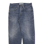 LEE Mens Blue Relaxed Straight Denim Medium W30 L30 Cotton Blend Zip Jeans