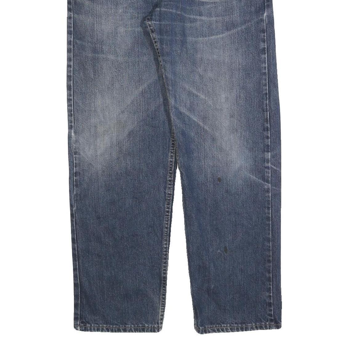 LEE Mens Blue Relaxed Straight Denim Medium W30 L30 Cotton Blend Zip Jeans