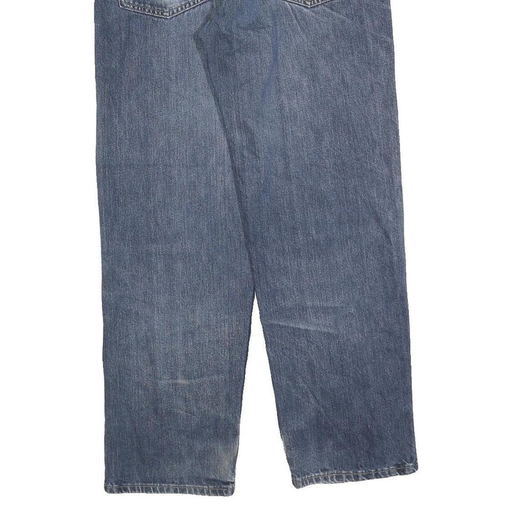 LEE Mens Blue Relaxed Straight Denim Medium W30 L30 Cotton Blend Zip Jeans