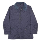 BARBOUR Mens Blue Quilted Jacket XS Cotton Button Classic Outerwear Stylish