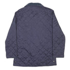 BARBOUR Mens Blue Quilted Jacket XS Cotton Button Classic Outerwear Stylish