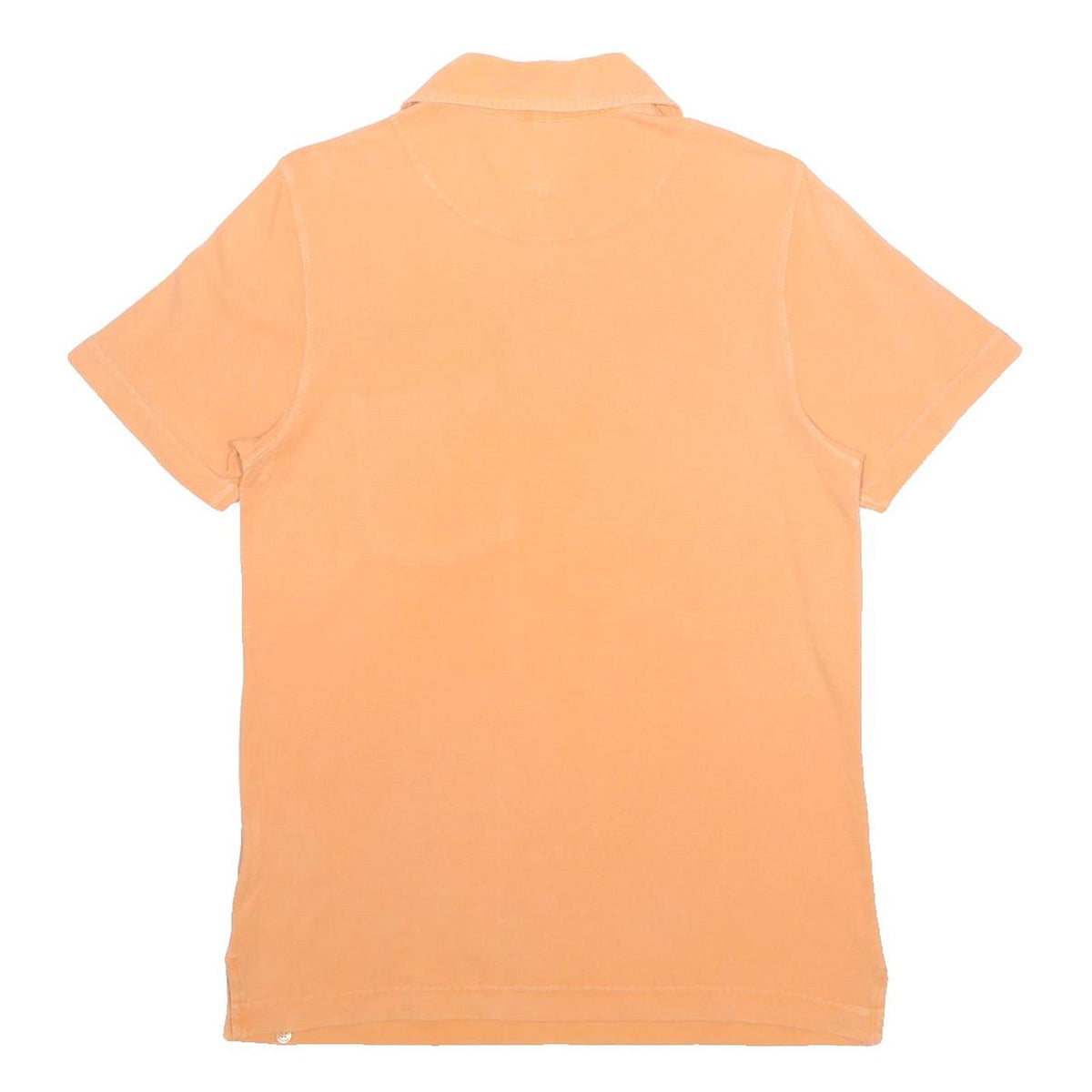 MURPHY & NYE Mens Orange Short Sleeve Plain S Cotton Polo Shirt Casual