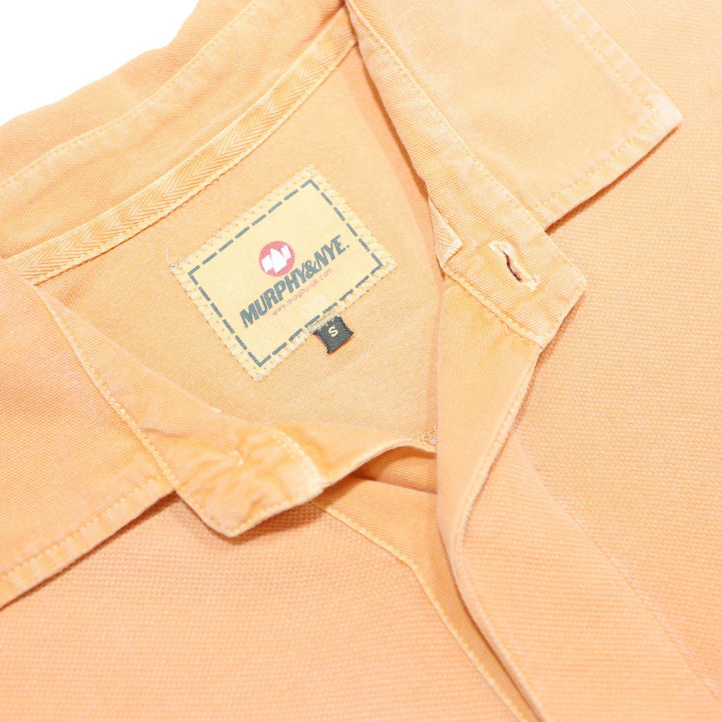 MURPHY & NYE Mens Orange Short Sleeve Plain S Cotton Polo Shirt Casual