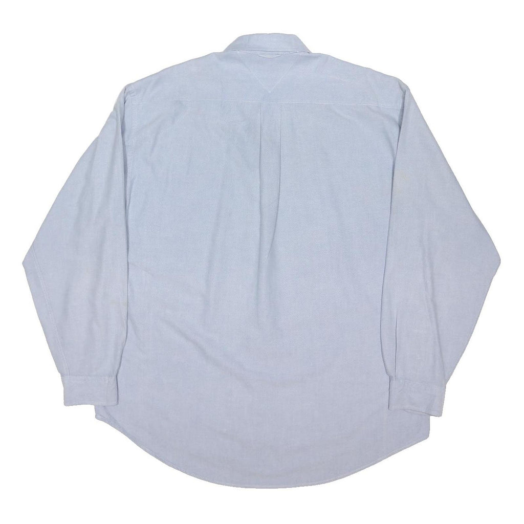 TOMMY HILFIGER Mens Light Blue Shirt L Classic Button Down Long Sleeve Casual