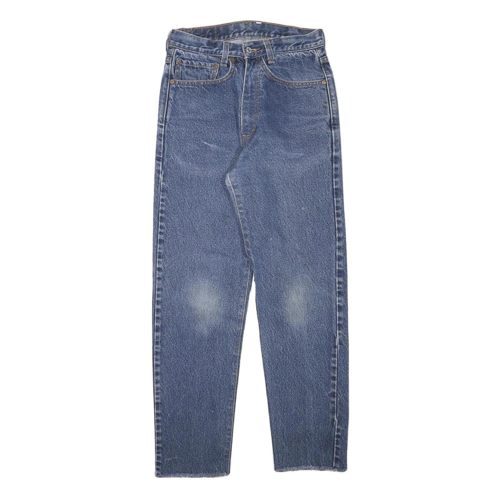 LEVI'S Mens Blue Slim Skinny Denim Medium W26 L27 Classic Cotton Blend Zip Jeans