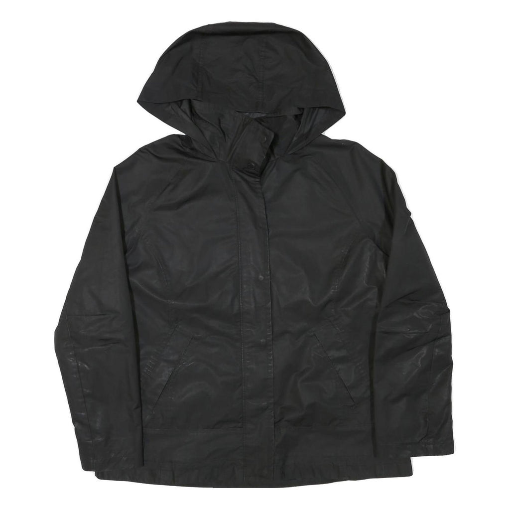 NAUTICA Womens Black Outdoor Jacket 2XL Polyester Blend Plain Zip Hooded Casual