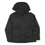 NAUTICA Womens Black Outdoor Jacket 2XL Polyester Blend Plain Zip Hooded Casual