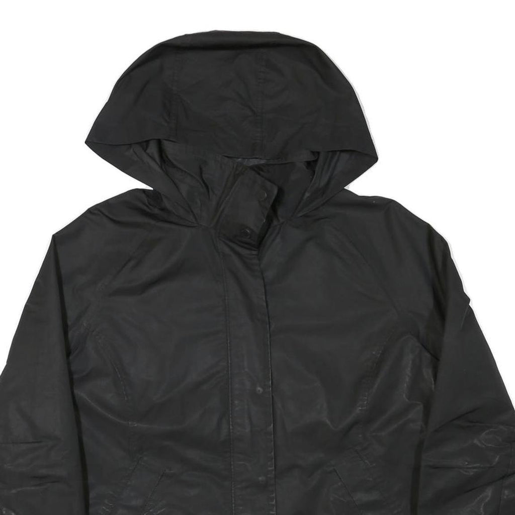 NAUTICA Womens Black Outdoor Jacket 2XL Polyester Blend Plain Zip Hooded Casual