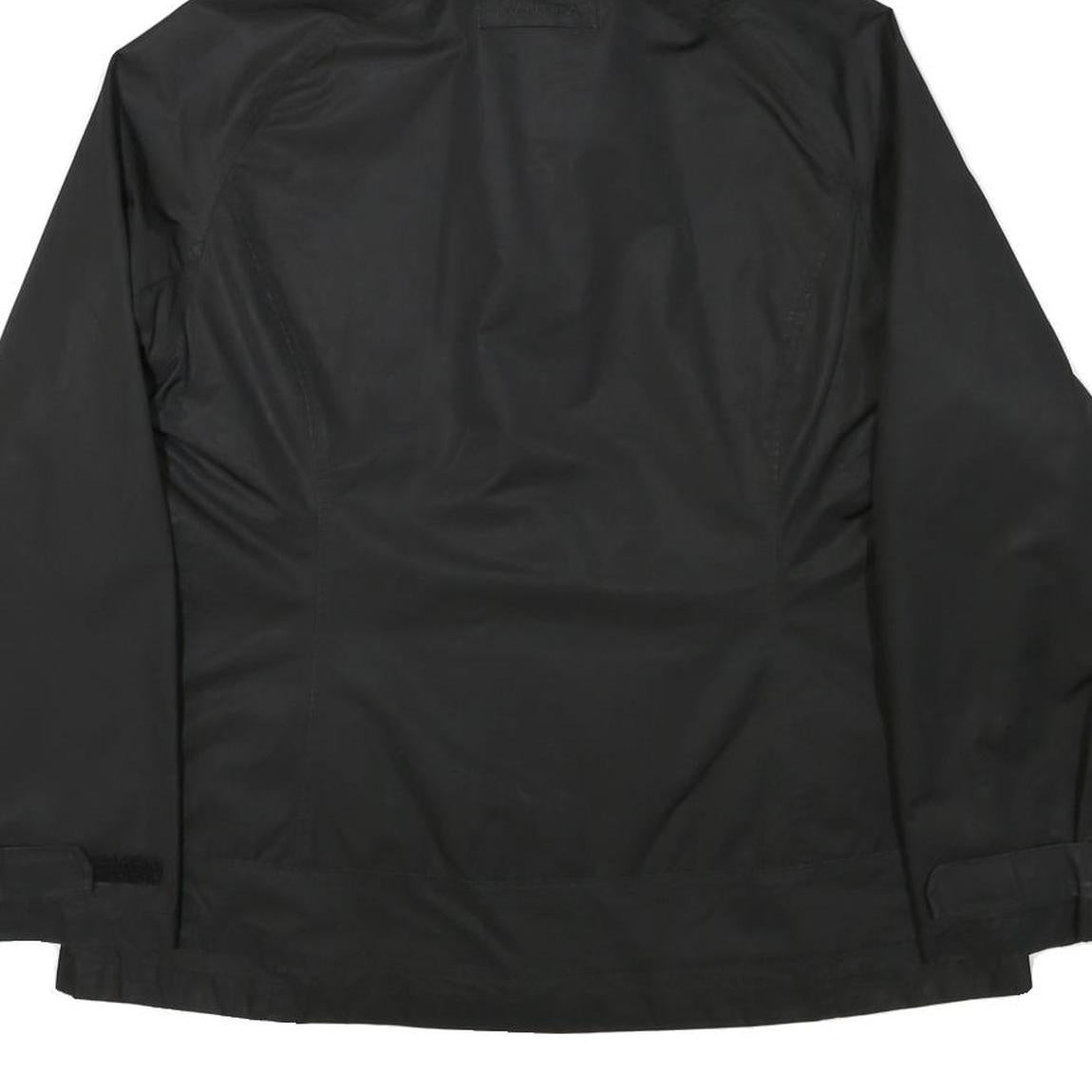 NAUTICA Womens Black Outdoor Jacket 2XL Polyester Blend Plain Zip Hooded Casual