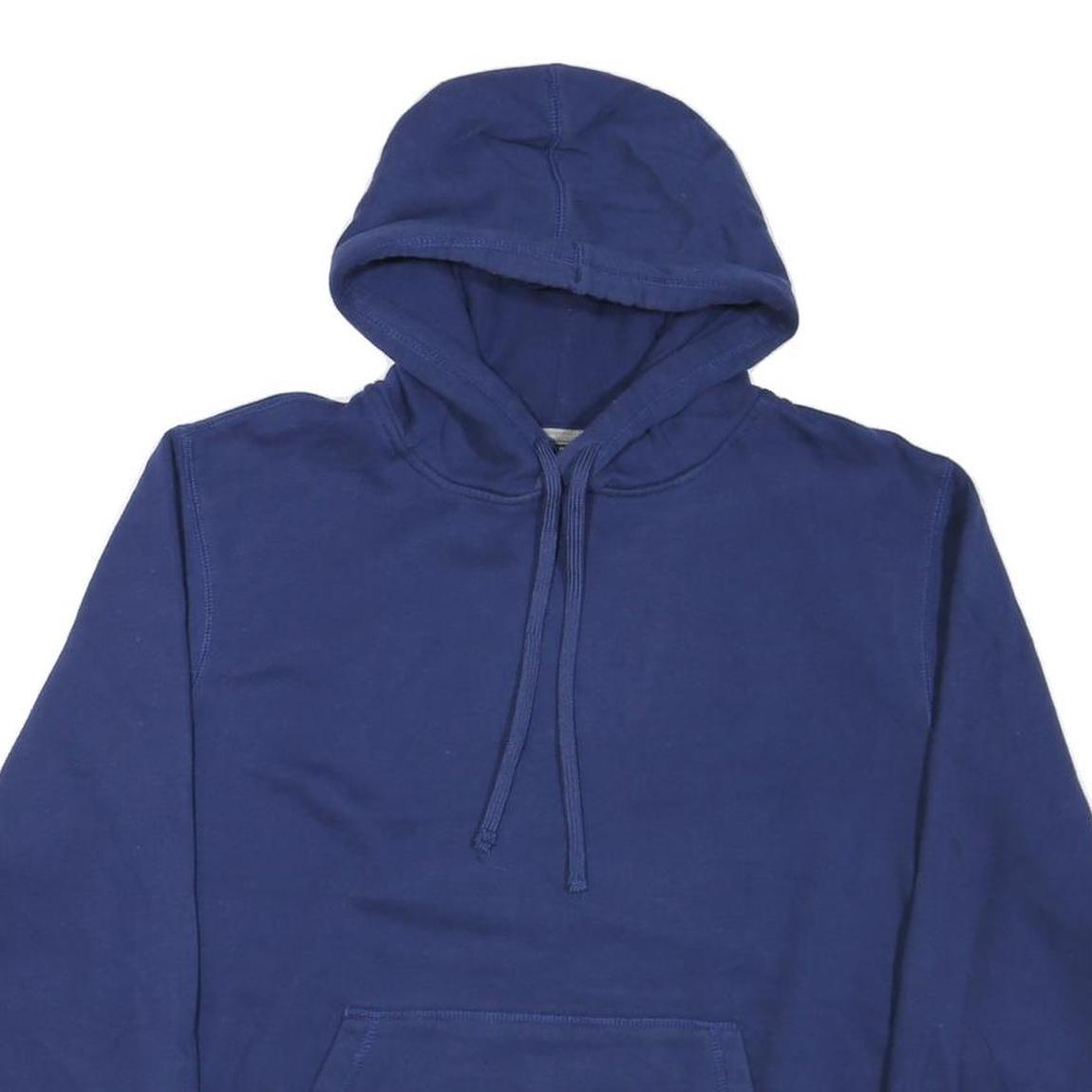 STARTER Mens Blue Pullover Hoodie L Cotton Blend Casual Sweatshirt