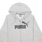 PUMA Womens Grey Zip Up Hoodie UK 16 Cotton Blend Casual Sweatshirt