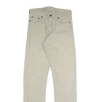 LEVI'S Mens Slim Beige Cotton Blend Trousers W27 L30 Zip Classic Straight