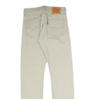 LEVI'S Mens Slim Beige Cotton Blend Trousers W27 L30 Zip Classic Straight