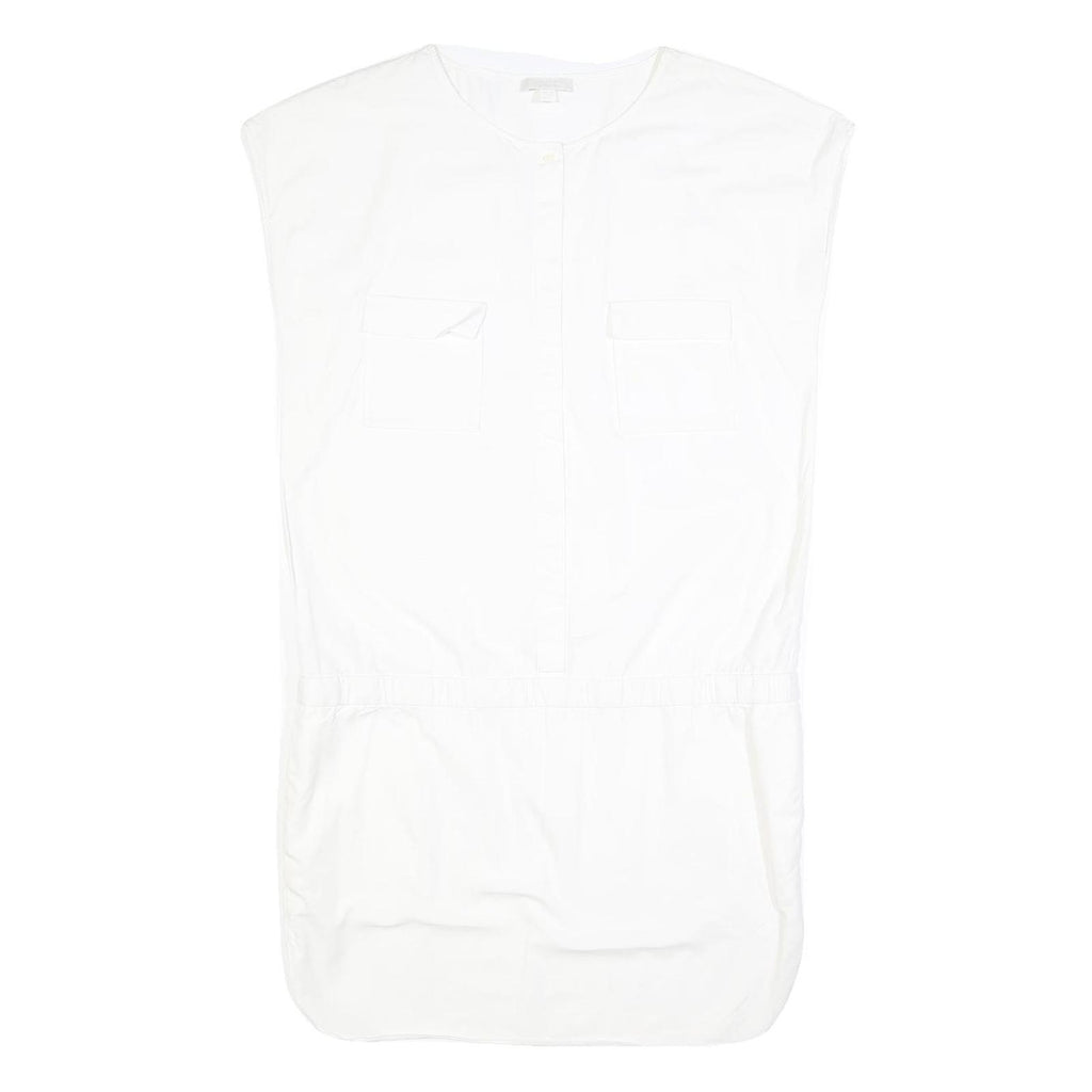 COS Womens White Cotton Blend Day Dress Cotton Blend S Minimalist Tunic Style