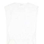 COS Womens White Cotton Blend Day Dress Cotton Blend S Minimalist Tunic Style