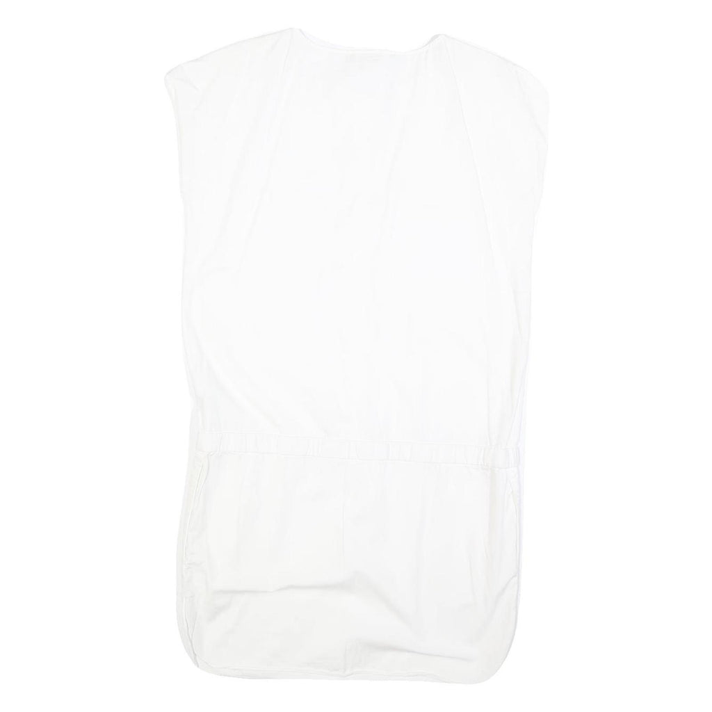 COS Womens White Cotton Blend Day Dress Cotton Blend S Minimalist Tunic Style