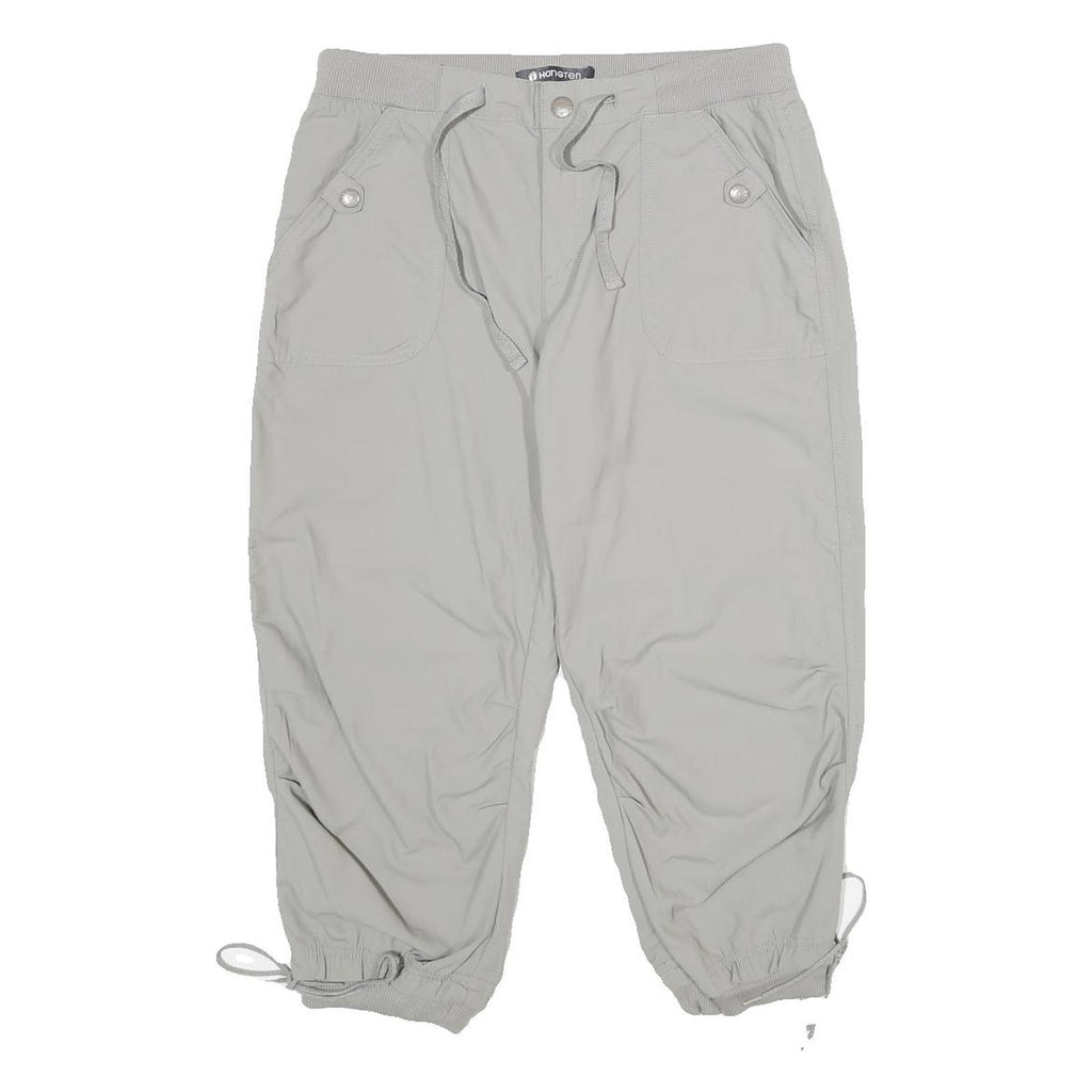 HANG TEN Womens Shorts Grey Casual XL W30 Drawstring Pockets Comfortable