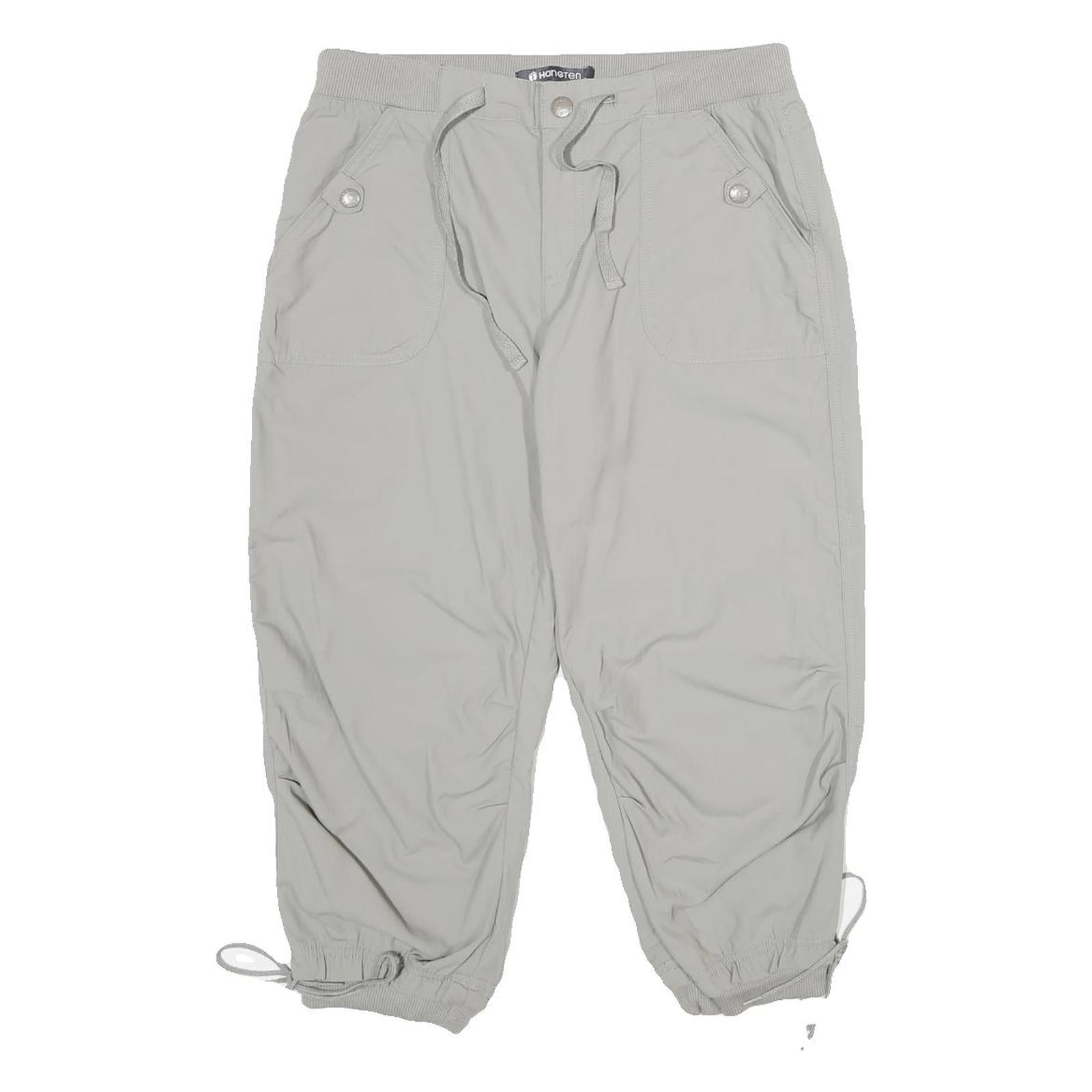 HANG TEN Womens Shorts Grey Casual XL W30 Drawstring Pockets Comfortable