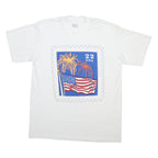 TENNESEE RIVER Mens White Graphic T-Shirt XL Short Sleeve Crew Neck USA Flag