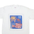 TENNESEE RIVER Mens White Graphic T-Shirt XL Short Sleeve Crew Neck USA Flag