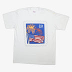 TENNESEE RIVER Mens White Graphic T-Shirt XL Short Sleeve Crew Neck USA Flag