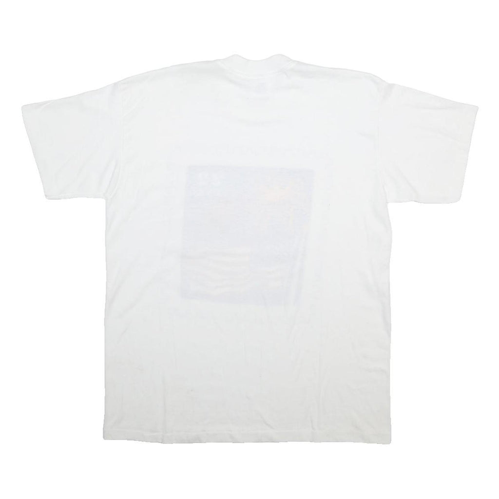 TENNESEE RIVER Mens White Graphic T-Shirt XL Short Sleeve Crew Neck USA Flag