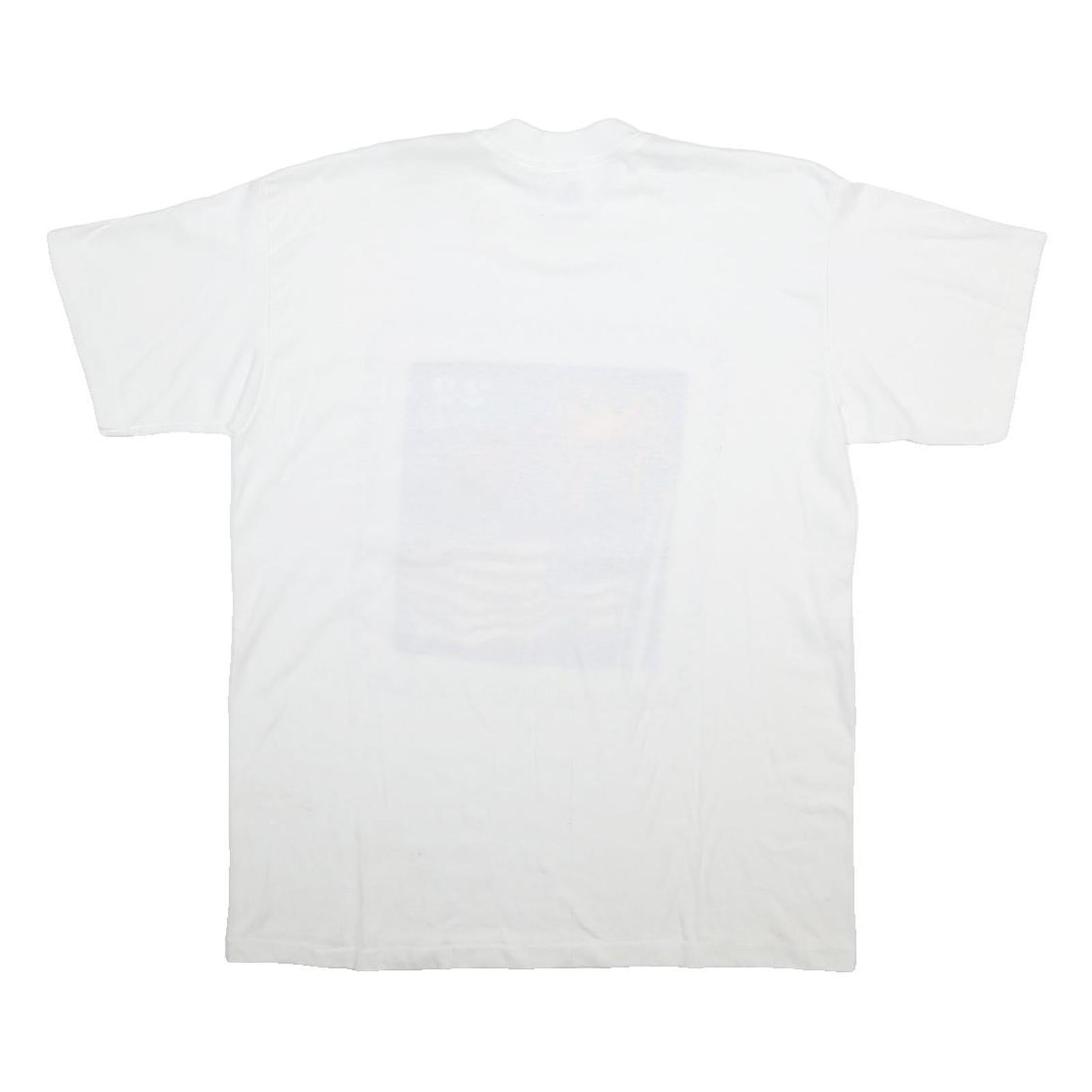 TENNESEE RIVER Mens White Graphic T-Shirt XL Short Sleeve Crew Neck USA Flag