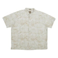 ST JOHN'S BAY Mens Beige & Cream Cotton Casual 2XL Summer Shirt Short Sleeve
