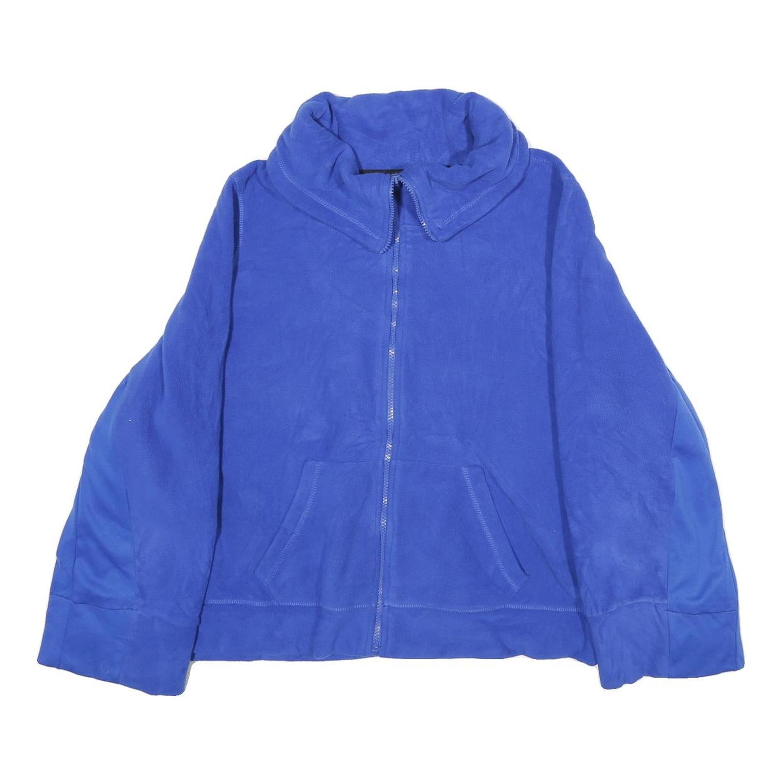 CALVIN KLEIN PERFORMANCE Womens Blue Polyester Zip Jacket L Casual Athleisure