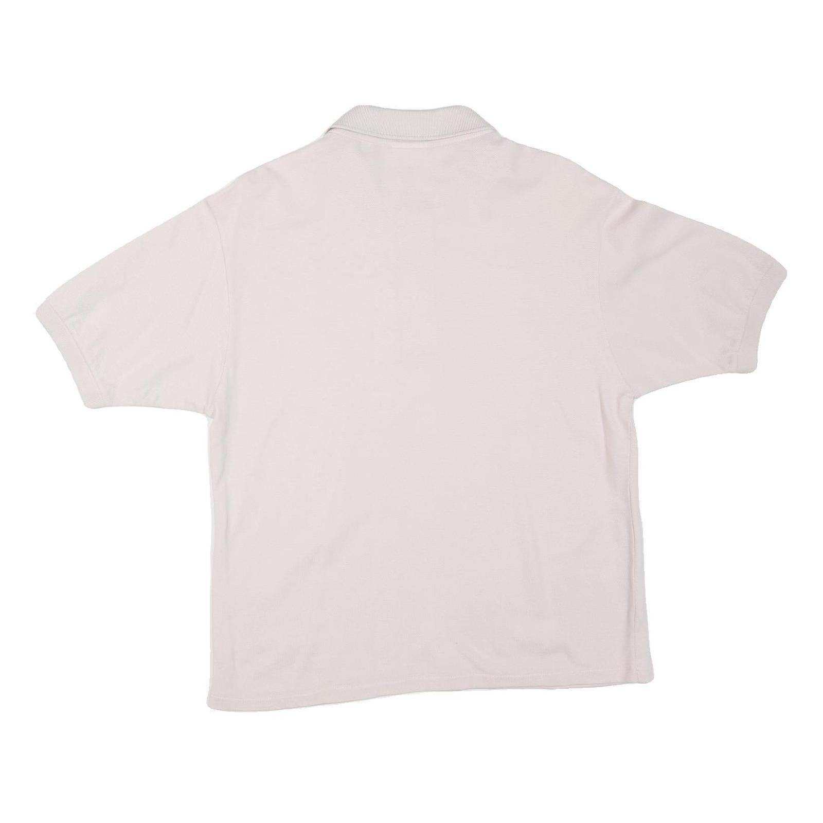 LACOSTE Womens White Short Sleeve Polo Shirt L Cotton Classic Fit