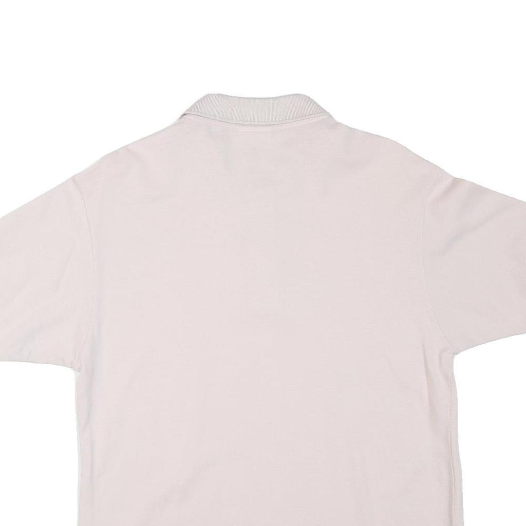 LACOSTE Womens White Short Sleeve Polo Shirt L Cotton Classic Fit