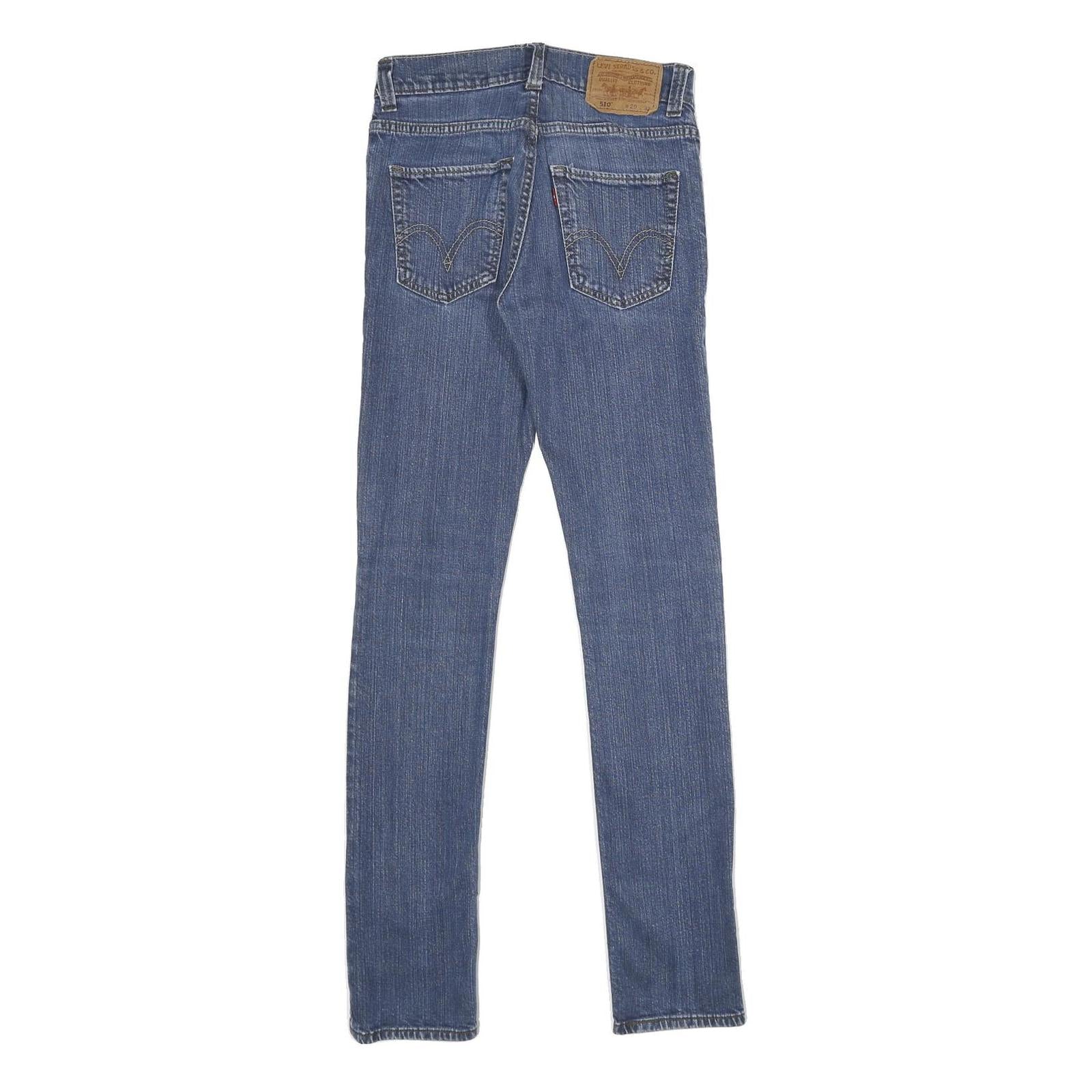 LEVI'S 510 Mens Jeans Blue Slim Skinny Denim Medium W29 L32 Classic Zip