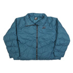 NIKE Womens Blue Zip Jacket 2XL Polyester Blend Puffer Warm Casual