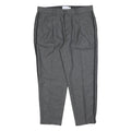 TOPMAN Mens Wool Blend Grey Regular Straight Trousers W34 L26 Classic Zip