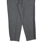 TOPMAN Mens Wool Blend Grey Regular Straight Trousers W34 L26 Classic Zip