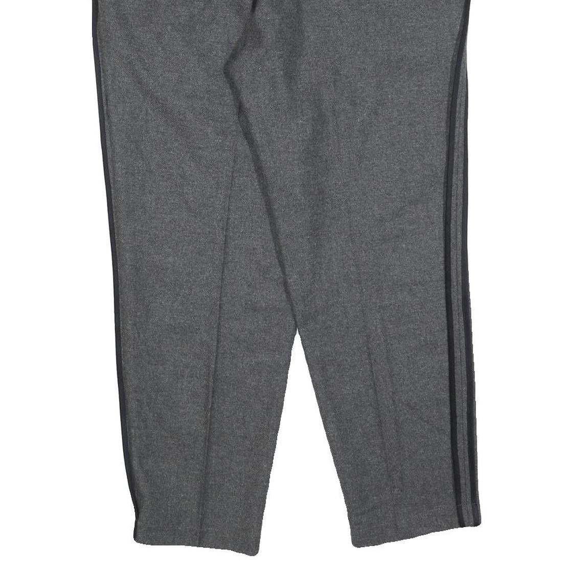 TOPMAN Mens Wool Blend Grey Regular Straight Trousers W34 L26 Classic Zip