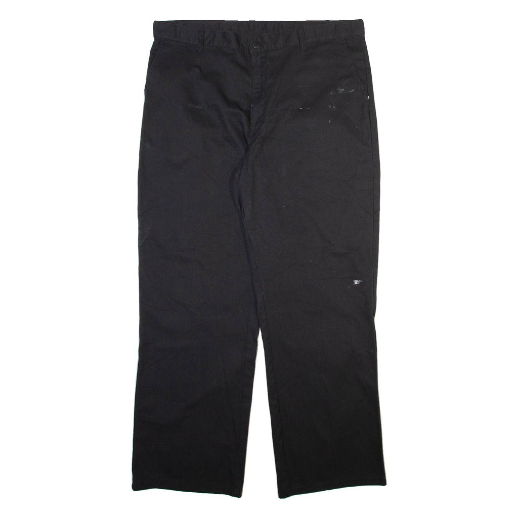 DICKIES Womens Trousers Black Relaxed Straight W38 L31